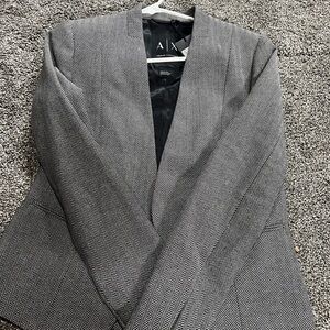 Armani Exchange Herringbone Blazer in Gray